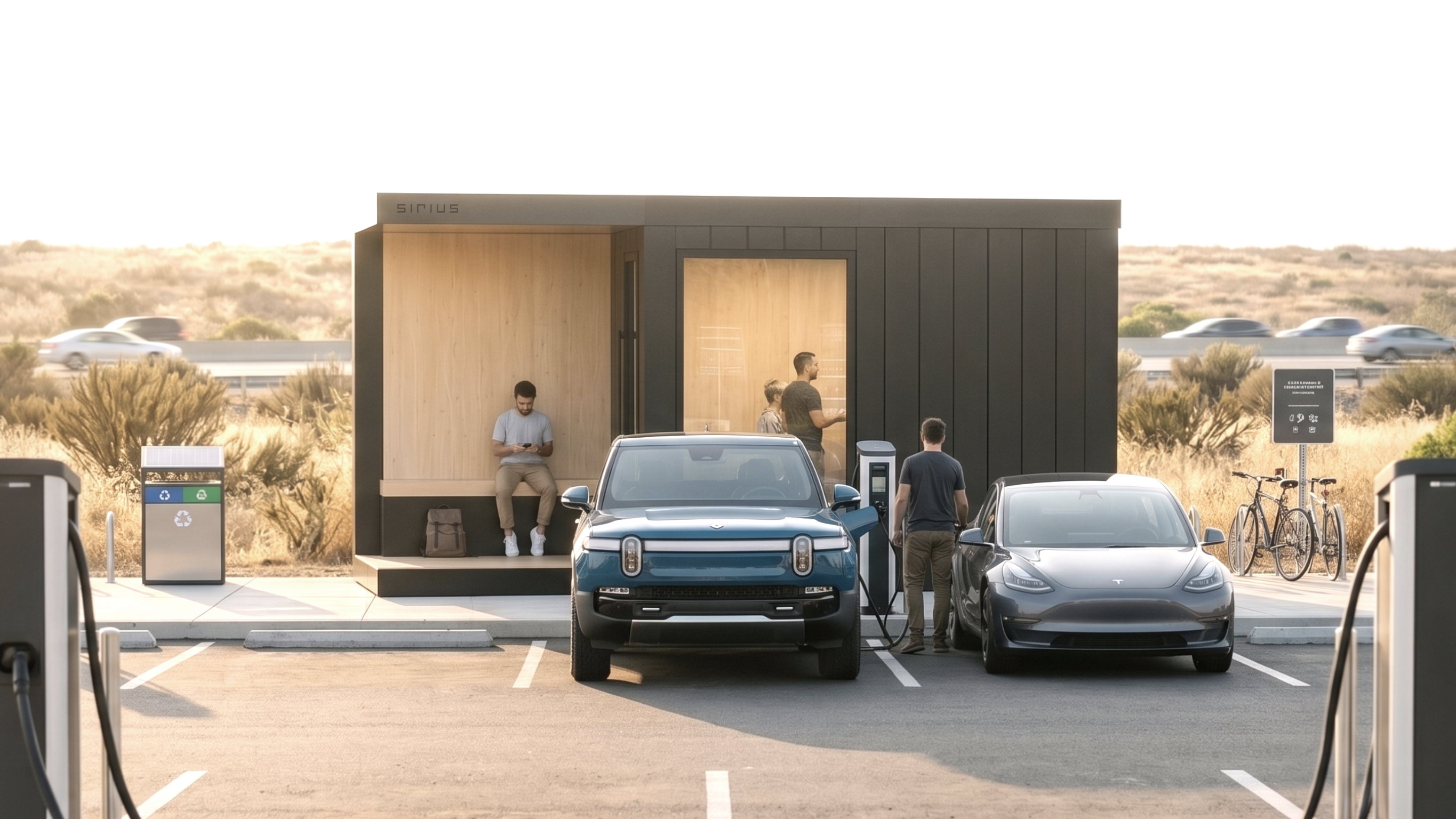 EV charging network site infrastructure
