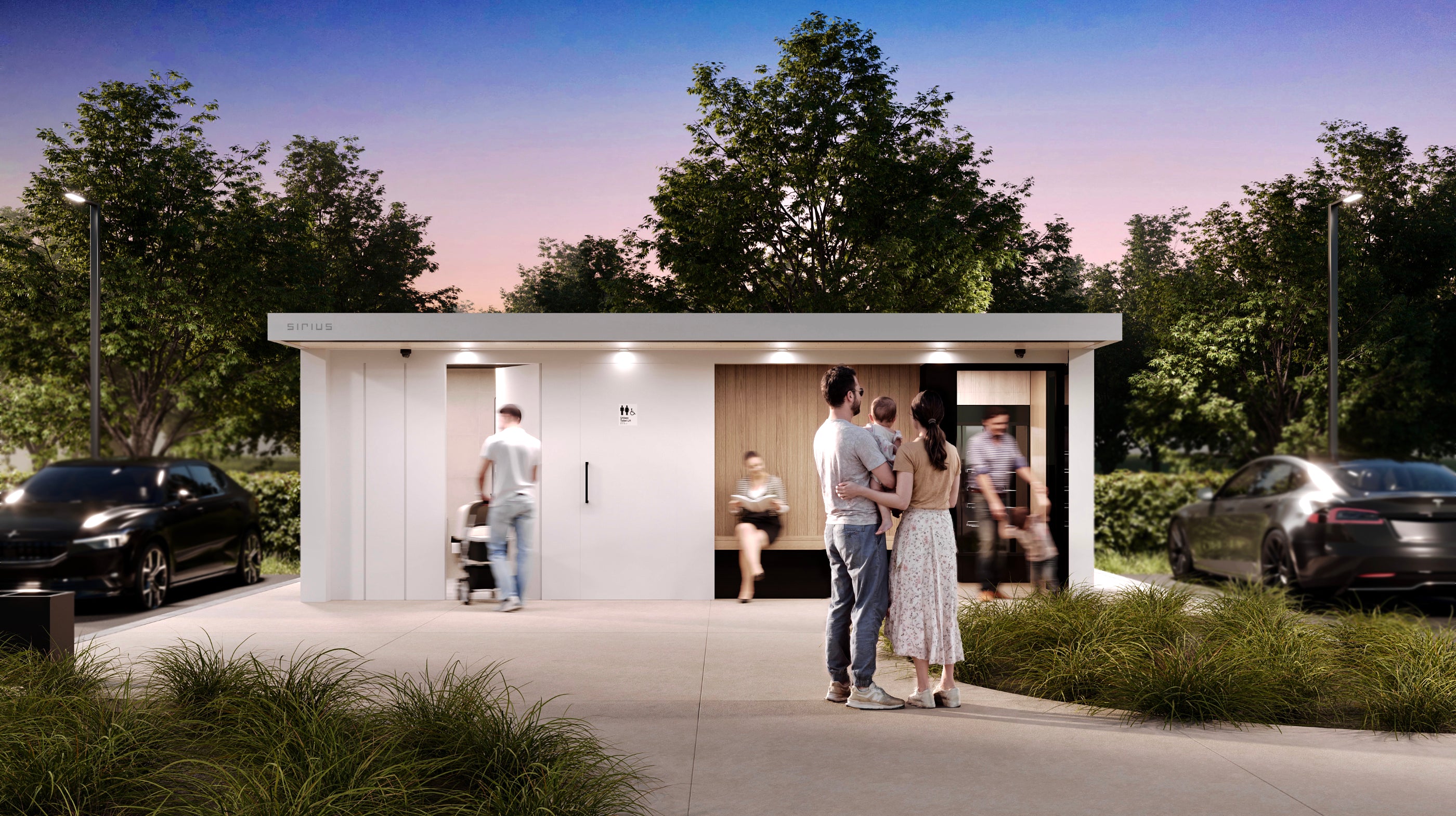 Sirius Buildings Modular EV Charging Amenities Shopping Center Infrastructure Design