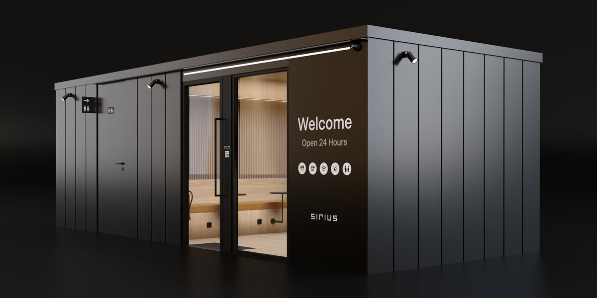 Sirius Buildings Enclosed EV Amenities Charging Station Lounge