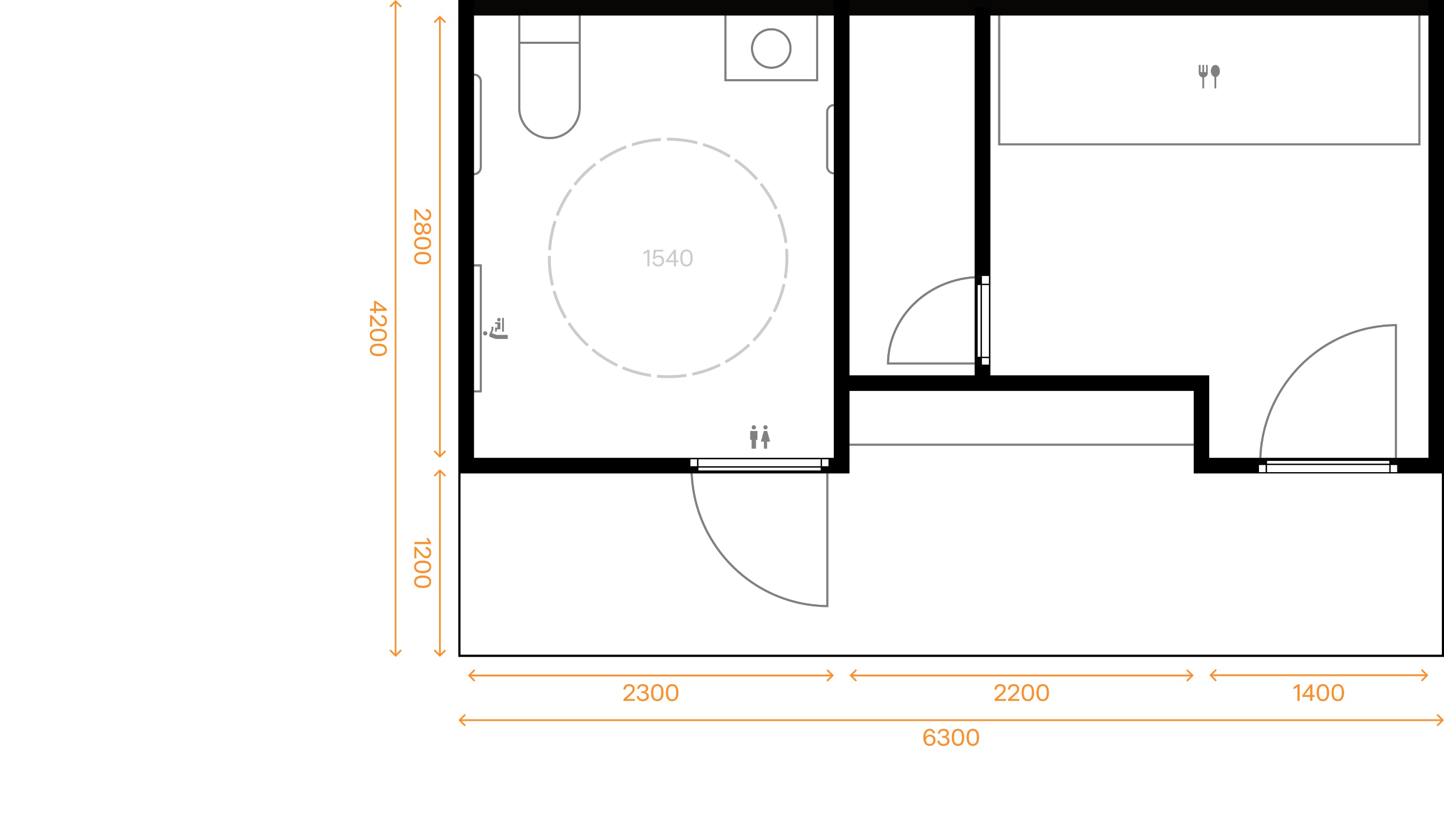 Sirius Buildings Modular Restroom  Amenity Bathroom Lounge Floor Plan