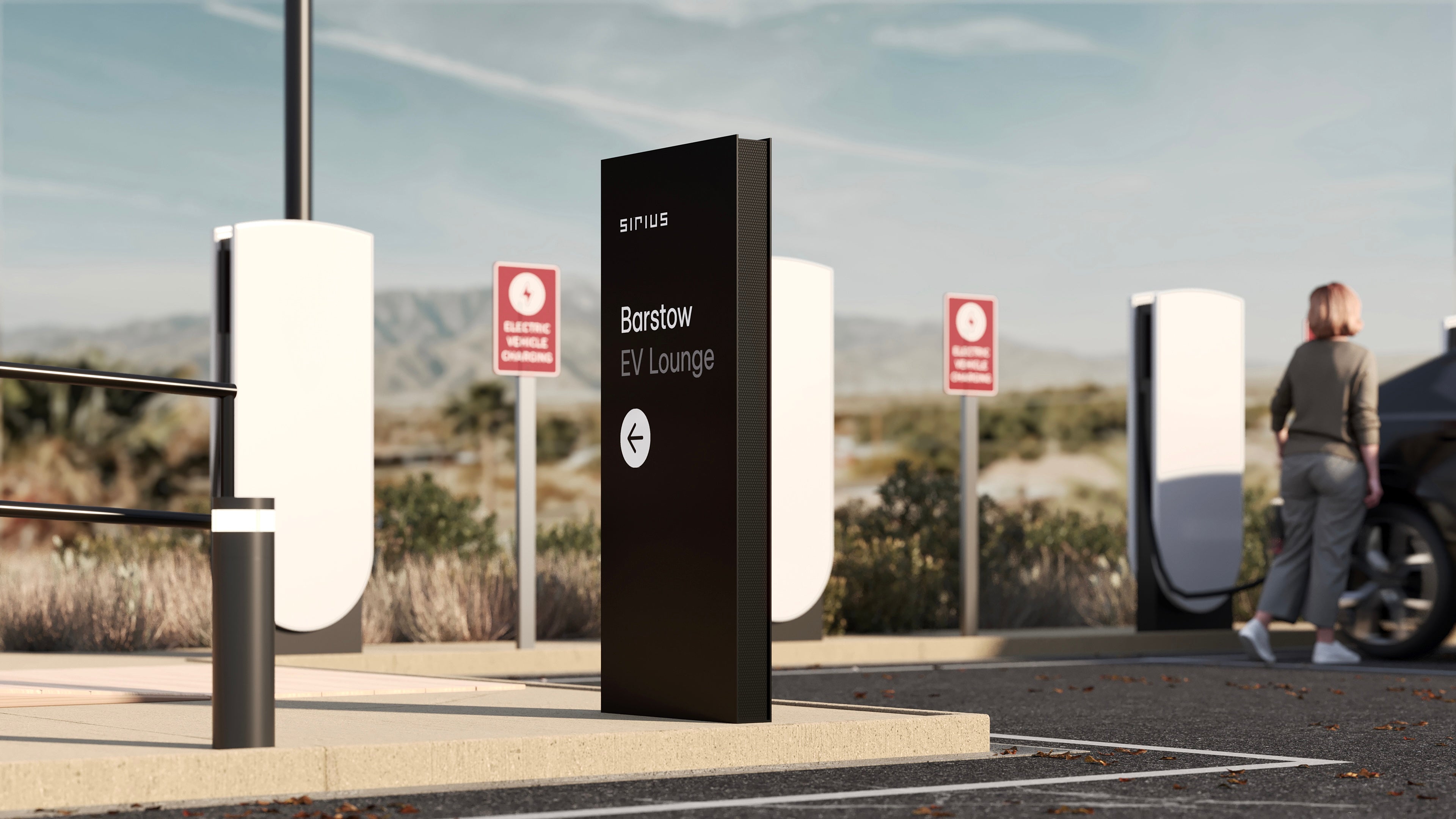 Sirius EV Amenities Charging Longe Shelter
