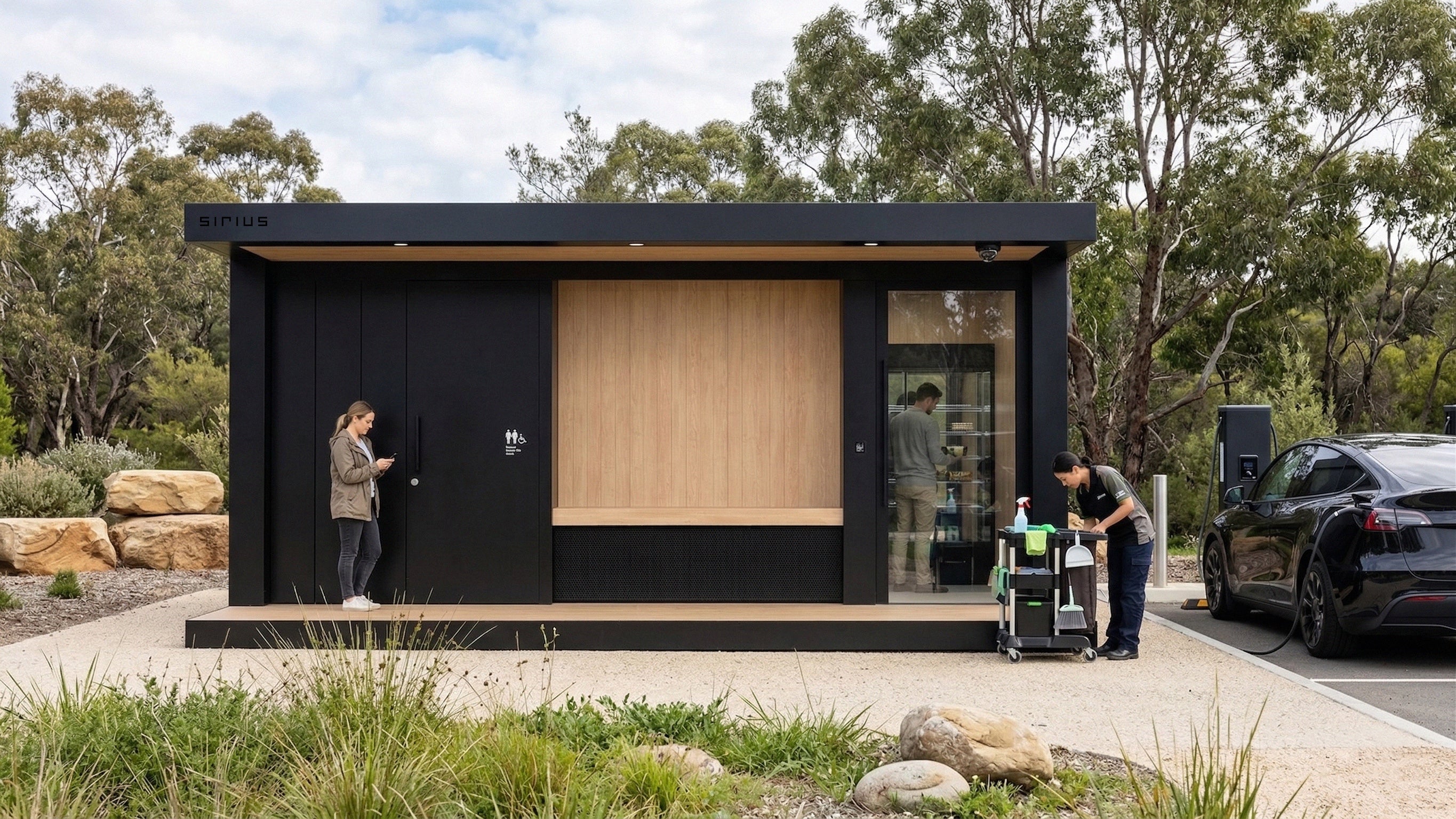 Sirius Modular EV Charging Amenities Infrastructure Facility