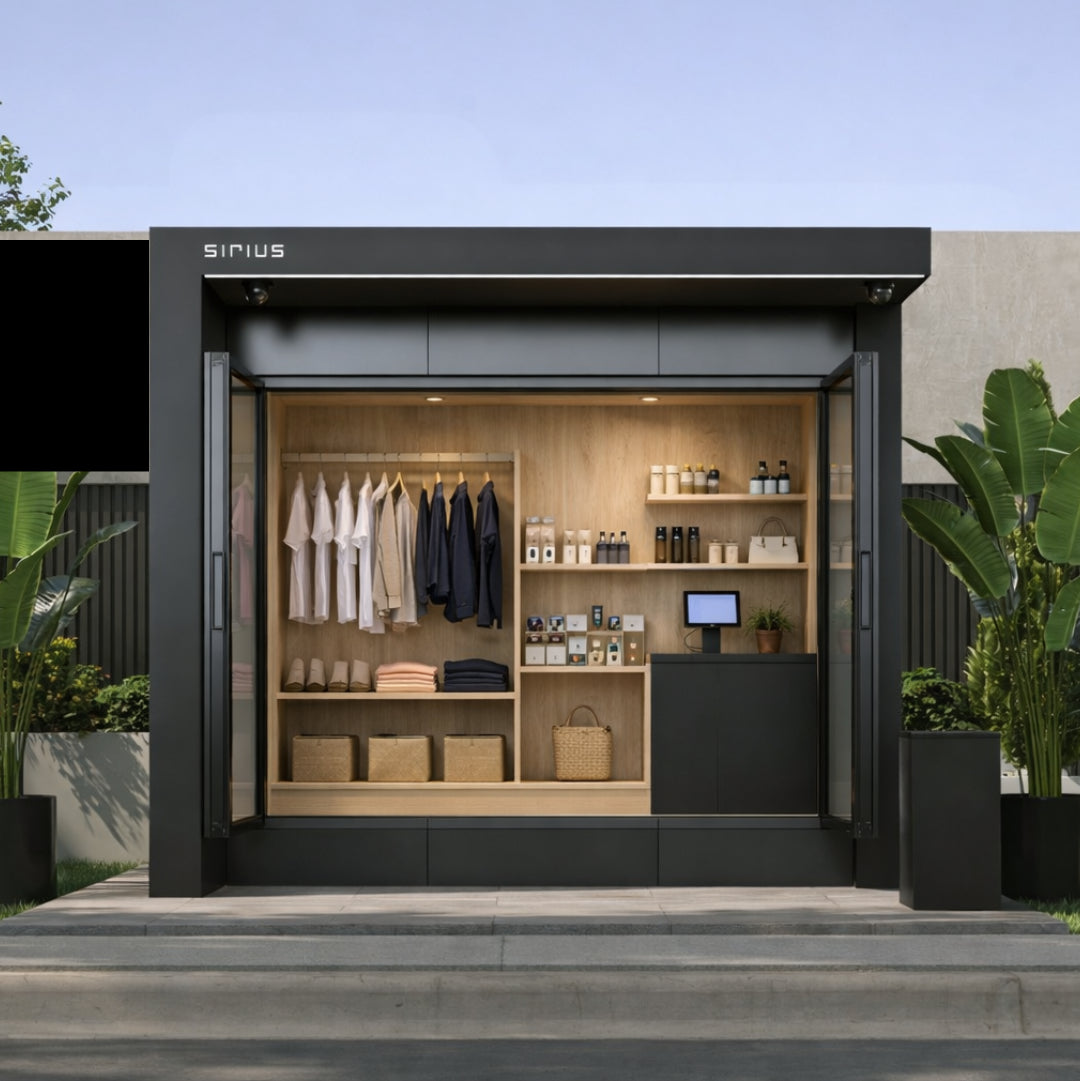 Shell Serius Sirius Pod - Modular Retail Kiosk / Commercial Pop-Up Shop Shell ...